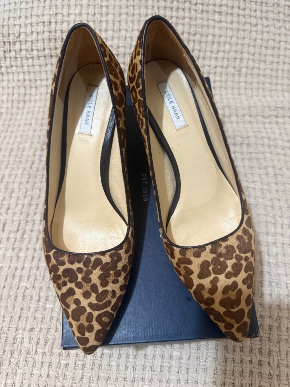 Cole Hann cowhide heels 7